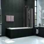Wiesbaden Palmo badwand draaibaar 800 x 1500 x 6 mm nano helder glas/chroom
