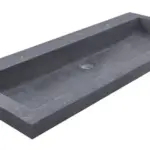 Wiesbaden Raw wastafel enkel met 2 kraangaten 100x46x5 cm hardsteen gezoet