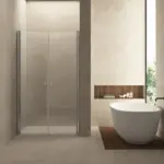 Wiesbaden Lagos pendeldeur in nis 1000 x 2000 x 6 mm nano helder glas/chroom
