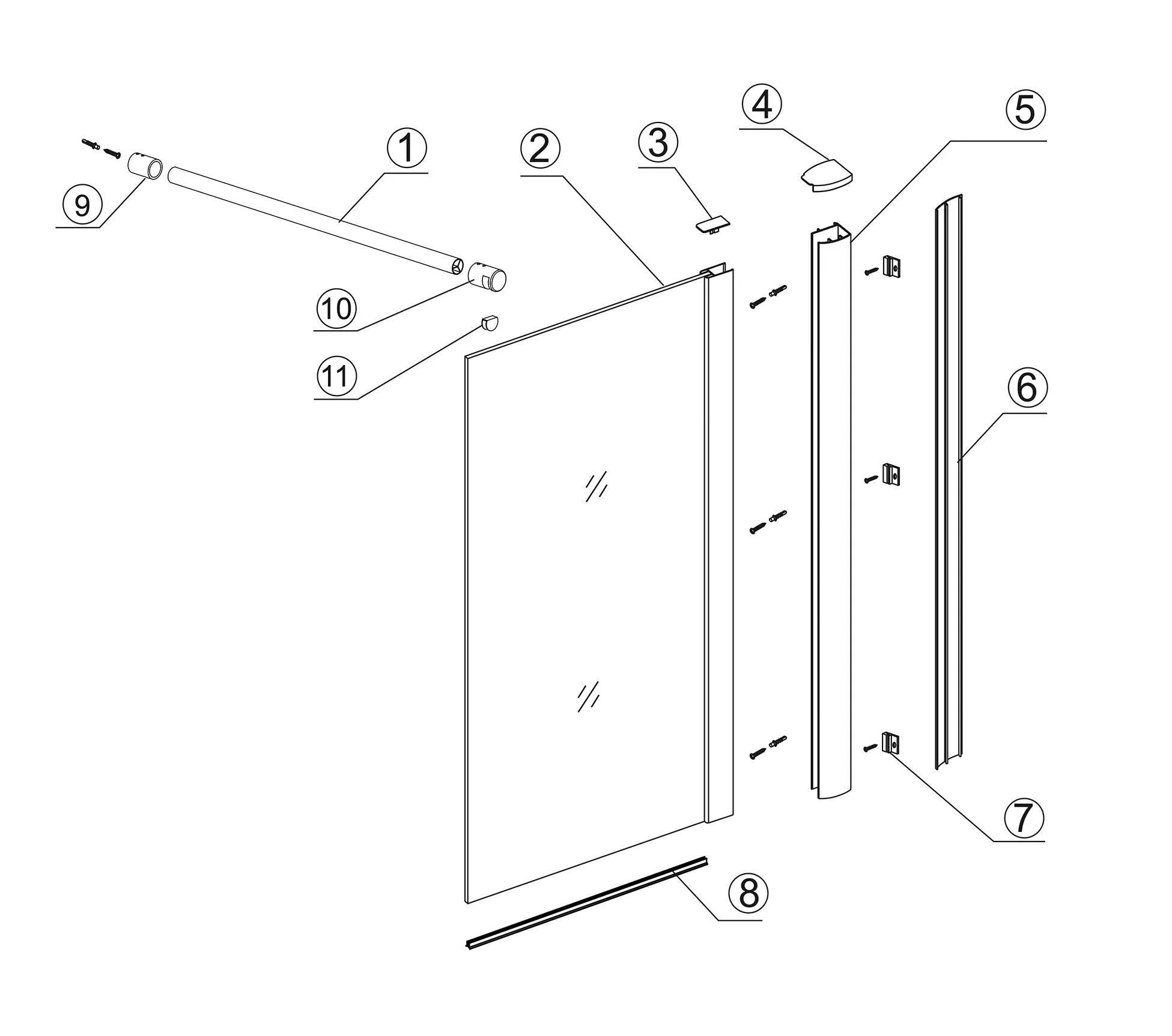 Wiesbaden Eco inloopdouche 1200 x 2000 x 8 mm nano helder glas/chroom - Afbeelding 6