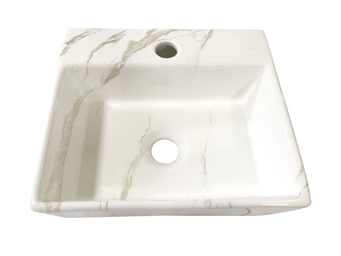 Wiesbaden Leto fontein 33,5 x 29 x 11,5 cm keramiek carrara - Afbeelding 3