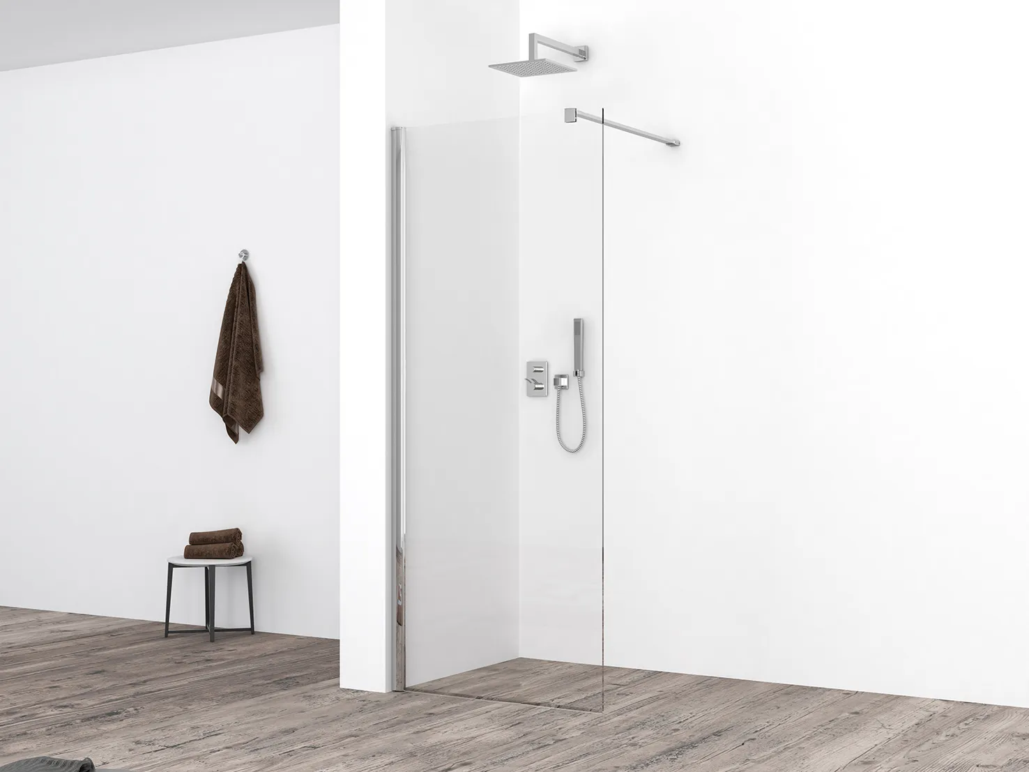 Wiesbaden Comfort inloopdouche 700 x 2000 x 10 mm nano helder glas/chroom