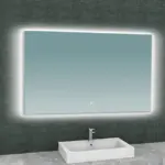 Wiesbaden Soul spiegel rechthoek met LED, dimbaar en spiegelverwarming 120 x 80
