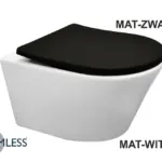 Wiesbaden Vesta wandcloset rimless mat wit met Shade slim toiletzitting softclos