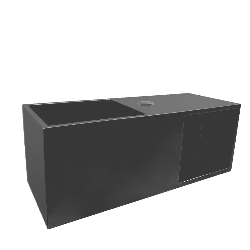 Wiesbaden Julia fontein met nis 54 x 20 x 20 cm solid surface mat zwart - Afbeelding 2