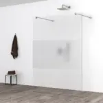 Wiesbaden Slim glasplaat 1200 x 2000 x 8 mm nano helder glas met melkglas midden