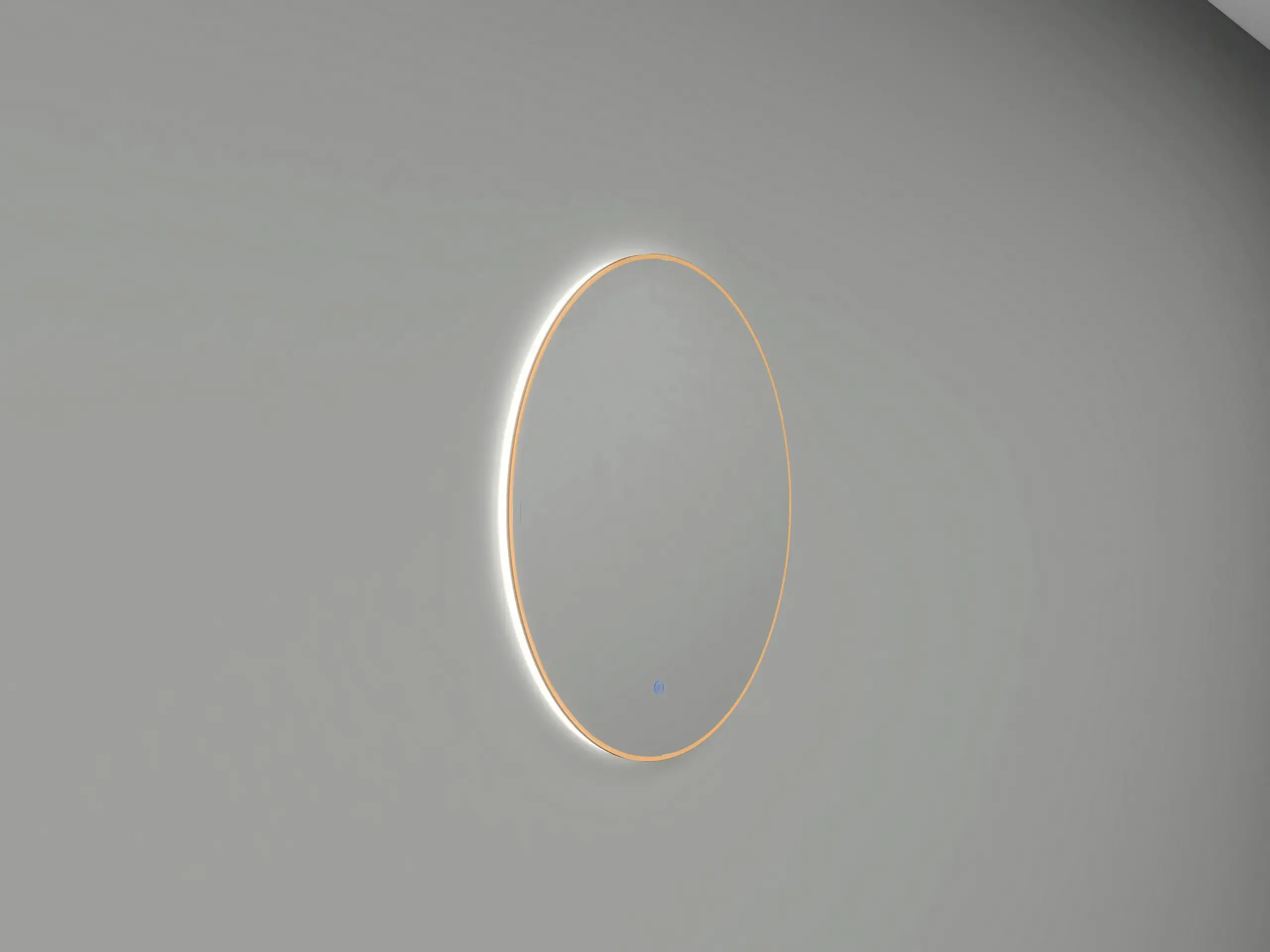 Wiesbaden Novi spiegel rond met LED, dimbaar 60 cm geborsteld messing - Afbeelding 3