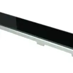 Wiesbaden Glasrooster voor douchegoot 100 x 7 cm glanzend zwart