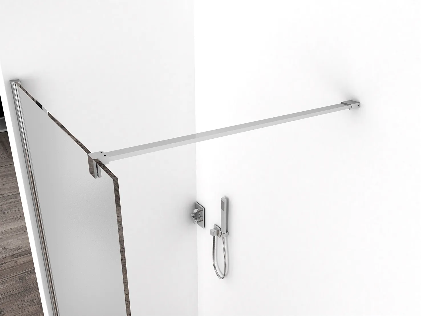 Wiesbaden Comfort inloopdouche 1200 x 2000 x 10 mm nano melkglas/chroom - Afbeelding 2